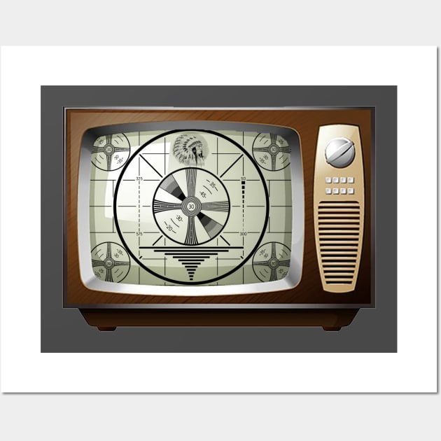 Retro TV test Signal vintage Wall Art by DavidLoblaw